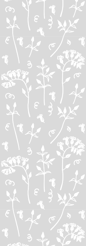 Vinyl tæppe til kontor med blomstertegninger - TenStickers