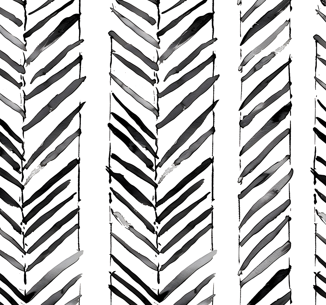 Vinyl tæppe til kontor sort og hvid geometrisk design - TenStickers