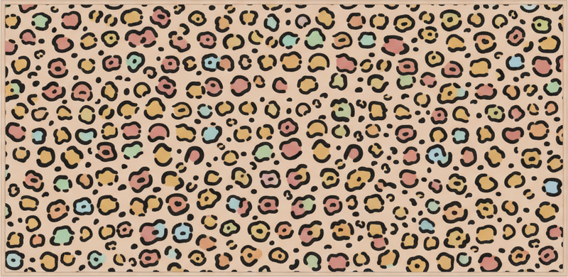 Vinyltæppe til soveværelse leopard pastel farvetryk - TenStickers