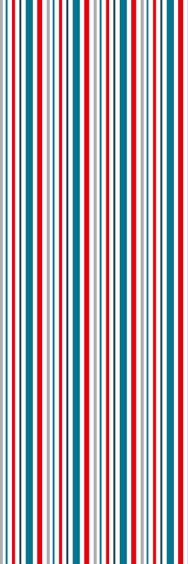 Vinyltæppe til soveværelse marine retro stribet design - TenStickers