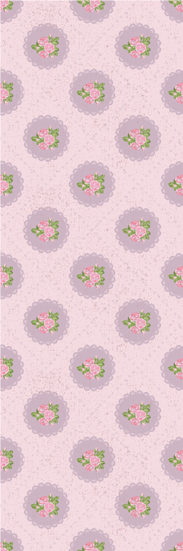 Vinyltæppe til soveværelse i shabby chic pink ternet mønster - TenStickers