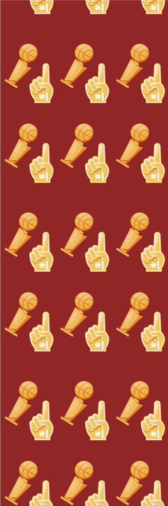 Vinyltæppe til soveværelse med basketballmotiv - TenStickers