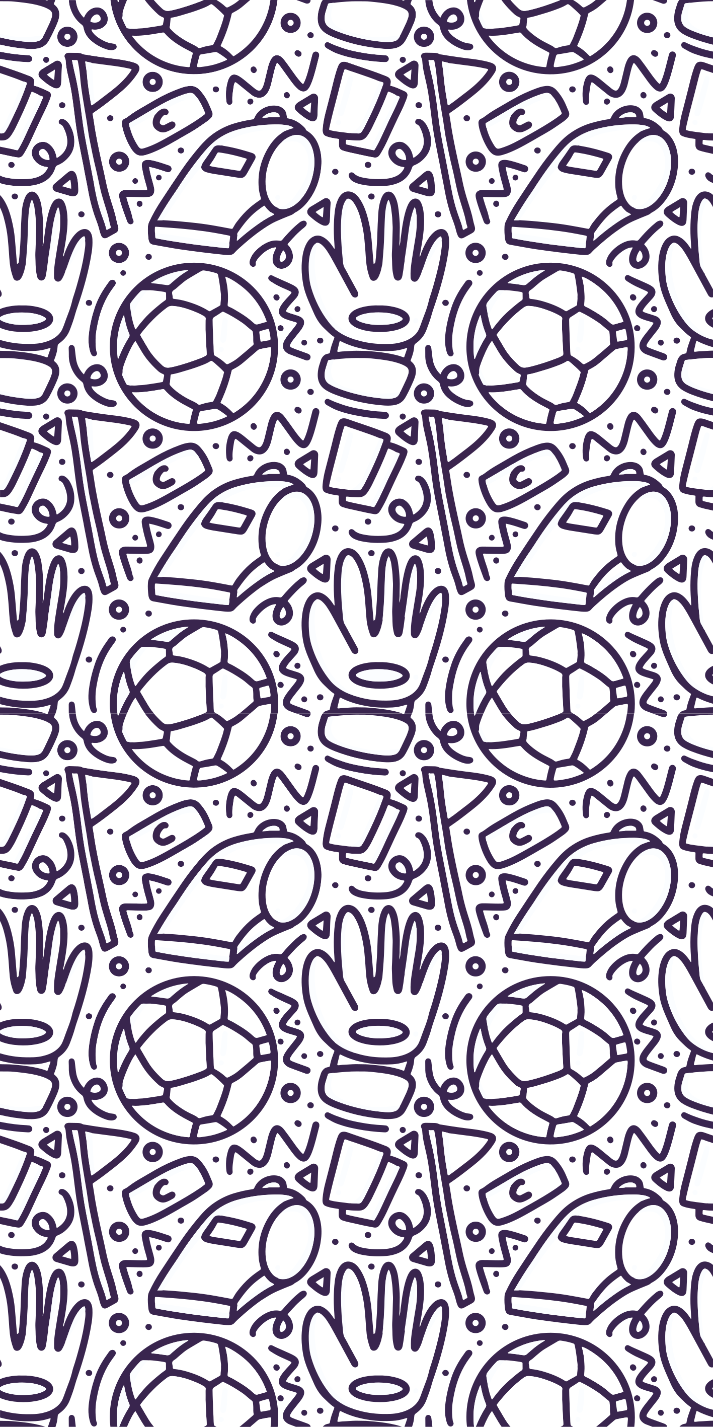 Vinyltæppe til soveværelse med sport doodle design - TenStickers