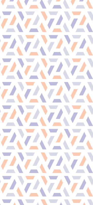 Vinyltæppe til soveværelse nordisk stil geometriske linjer - TenStickers