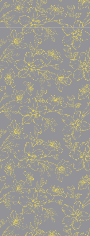 Vinyltæppe til soveværelse pantone floral - TenStickers