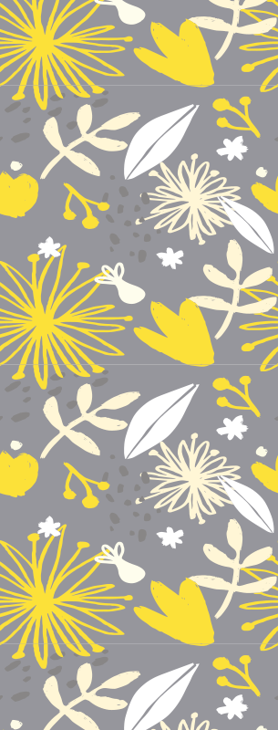 Vinyltæppe til soveværelse pantone vintage blomster - TenStickers