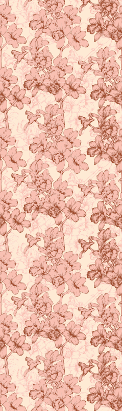 Vinyltæppe til soveværelse med vintage 3d blomster - TenStickers