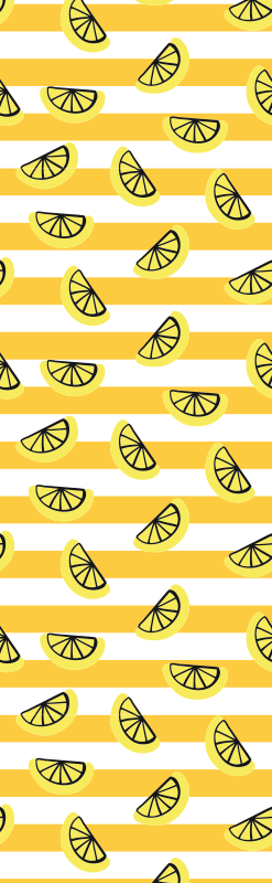 Vinyltæppe til soveværelse med citrussymboler design - TenStickers