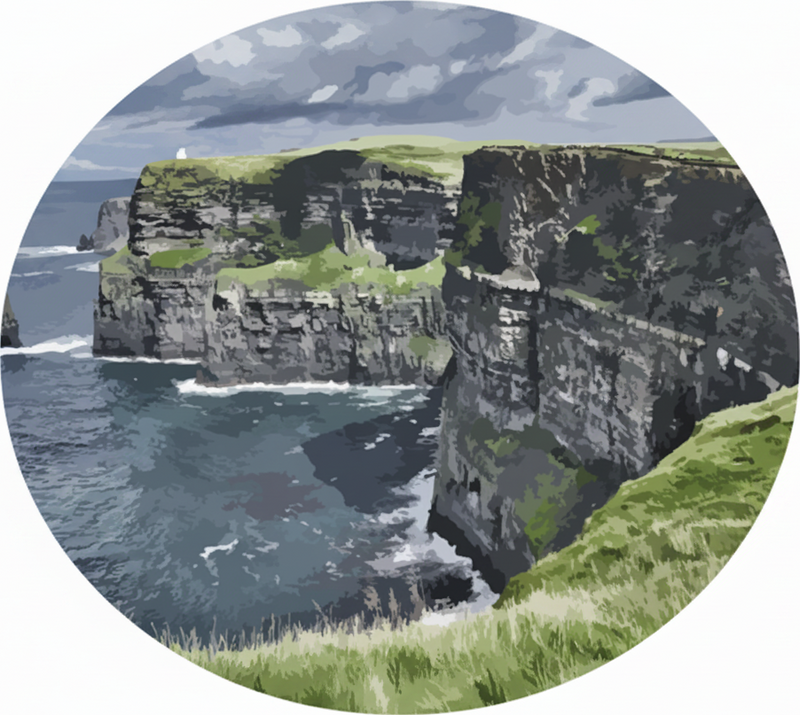 Vinyltæppe til soveværelse irish klipper - TenStickers