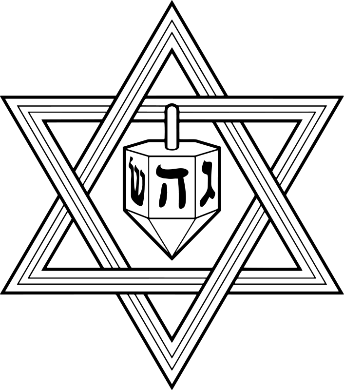 Vinyltæppe til soveværelse hanukkah stjerne - TenStickers