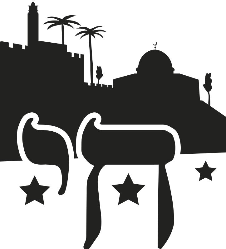 Vinyltæppe til soveværelse med chai symbol - TenStickers