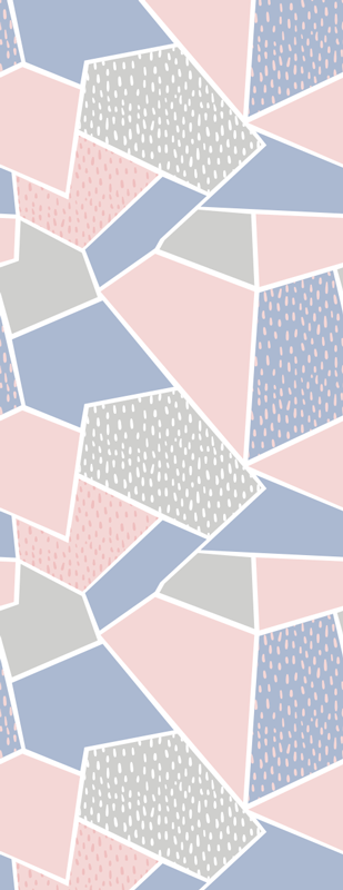 Skandinaviske vinyl tæppe nordiske geometriske pasteller - TenStickers