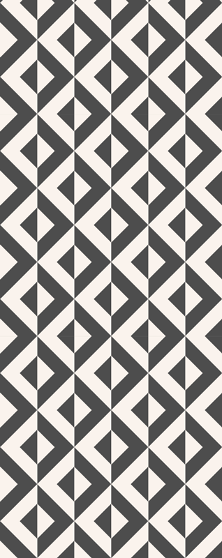 Skandinaviske vinyl tæppe nordisk geometrisk mono - TenStickers