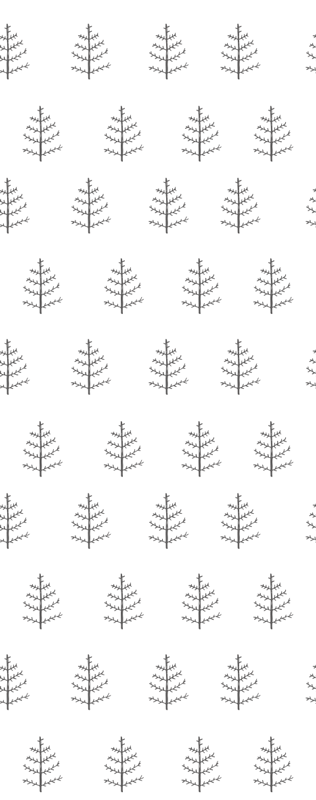 Skandinaviske vinyl tæppe grå minimalistiske træformer - TenStickers