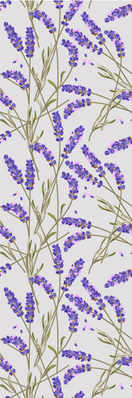 Natur vinyl tæppe provencalsk lavendel mønster - TenStickers