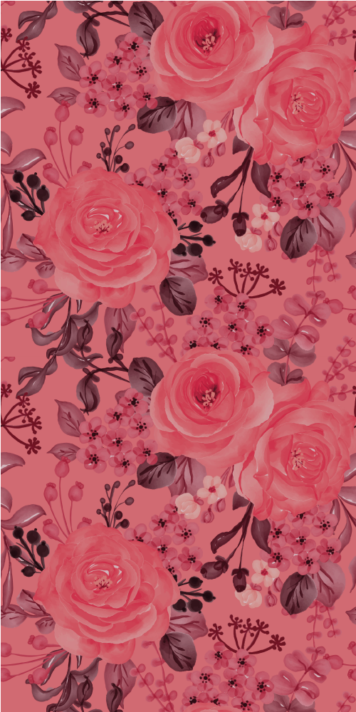 Natur vinyl tæppe harmony blomster - TenStickers