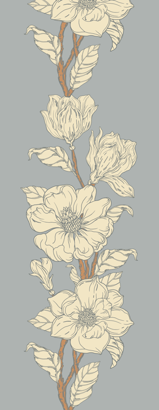 Natur vinyl tæppe i ny nostalgi stil magnolia - TenStickers