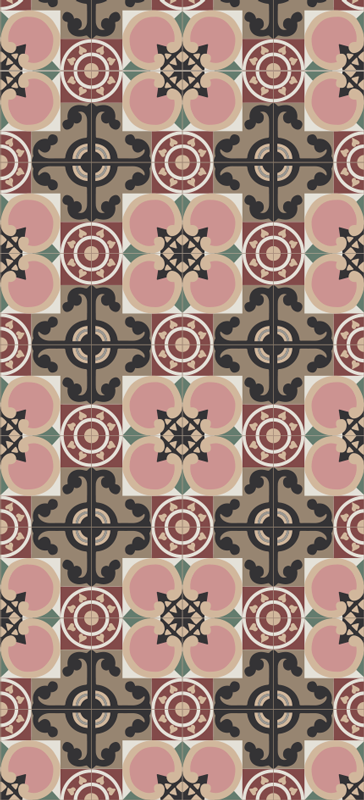 Vintage vinyl tæppe azulejos fra toledo - TenStickers
