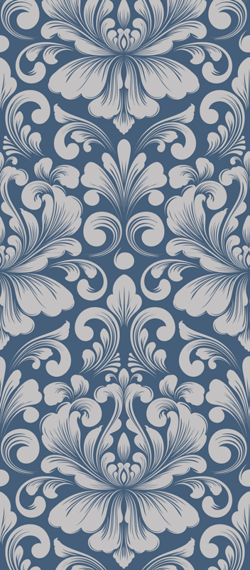 Vintage vinyl tæppe med klassisk damask design - TenStickers
