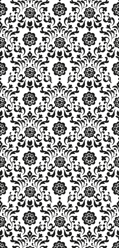 Vintage vinyl tæppe i royalty damask stil - TenStickers