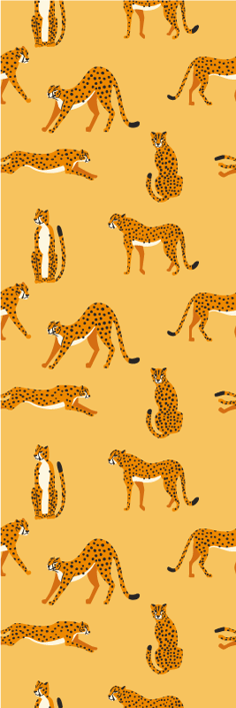 Vinyltæpper med dyr gult leopardmønster - TenStickers