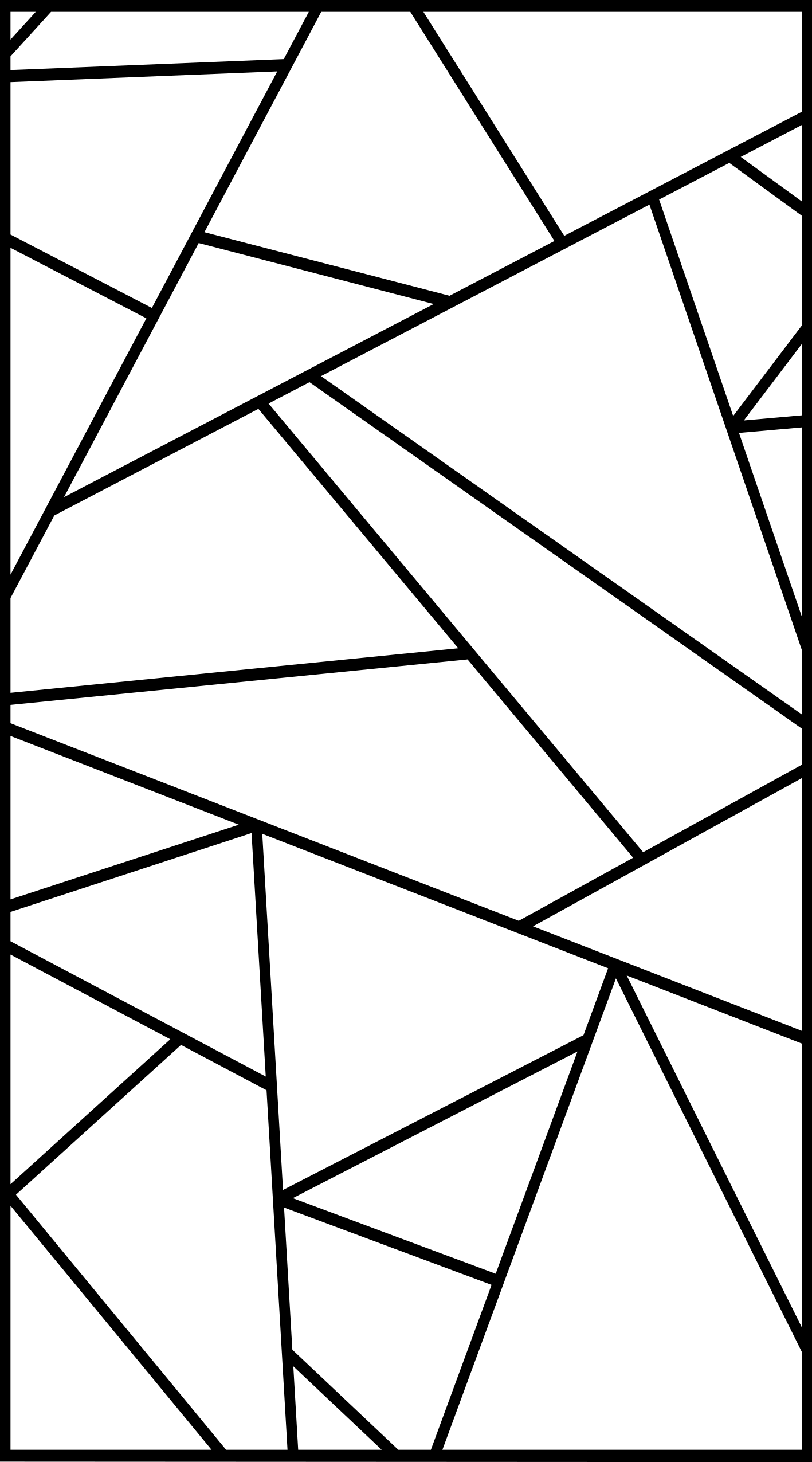 Moderne vinyl tæppe med sorte geometriske linjer - TenStickers