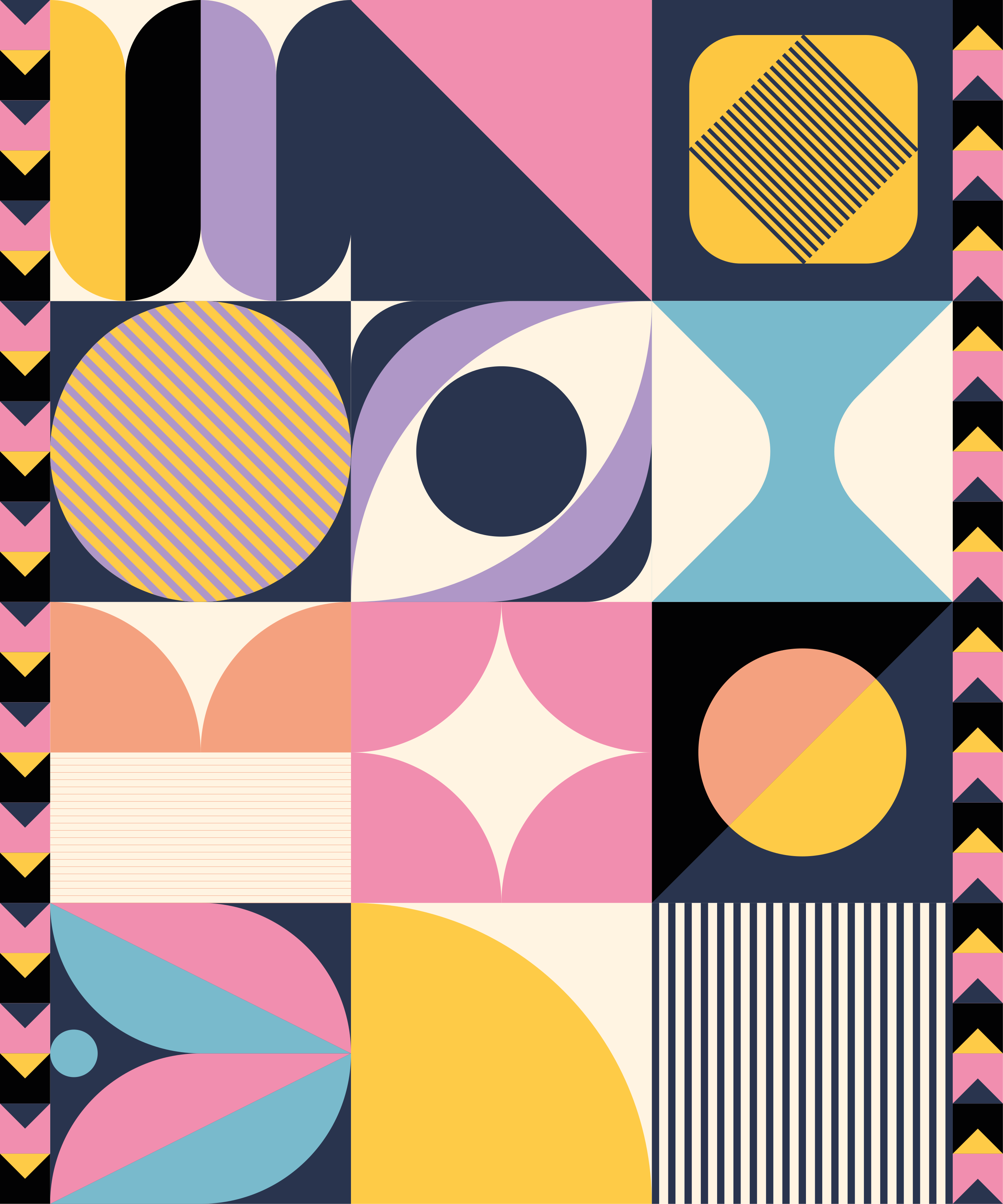 Moderne vinyl tæppe med geometrisk kunstmotiv - TenStickers