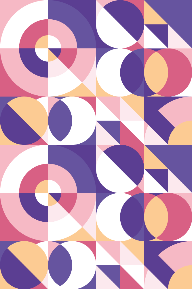 Moderne vinyl tæppe med abstrakte geometriske figurer - TenStickers
