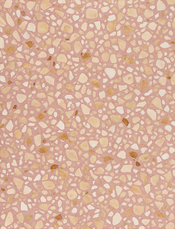 Rose earth terrazzo tekstur vinyl tæppe - TenStickers