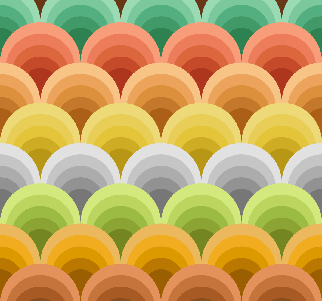 Vintage vinyl tæppe med orange cirkler - TenStickers