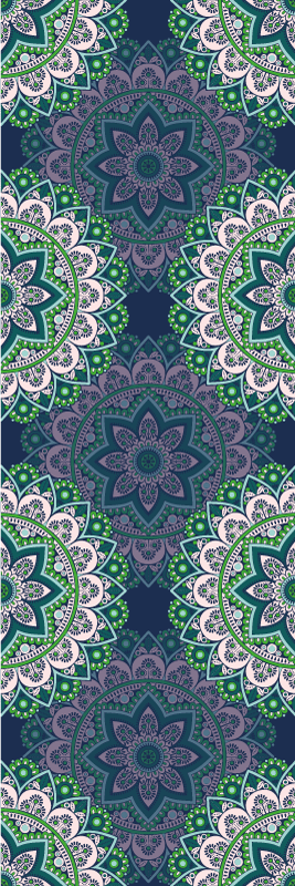 Vintage vinyl tæppe med glasmaleri mandala - TenStickers
