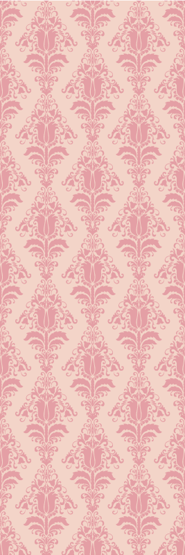 Vintage vinyl tæppe fransk provinsialt pink blomster mønster - TenStickers