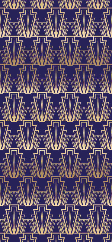 Vintage vinyl tæppe med gradient guld mønster - TenStickers