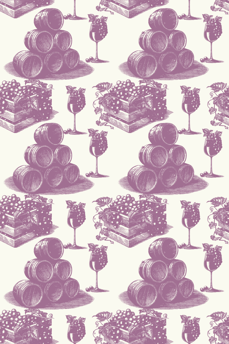 Vintage vinyl tæppe fransk vintage mønster i violet - TenStickers