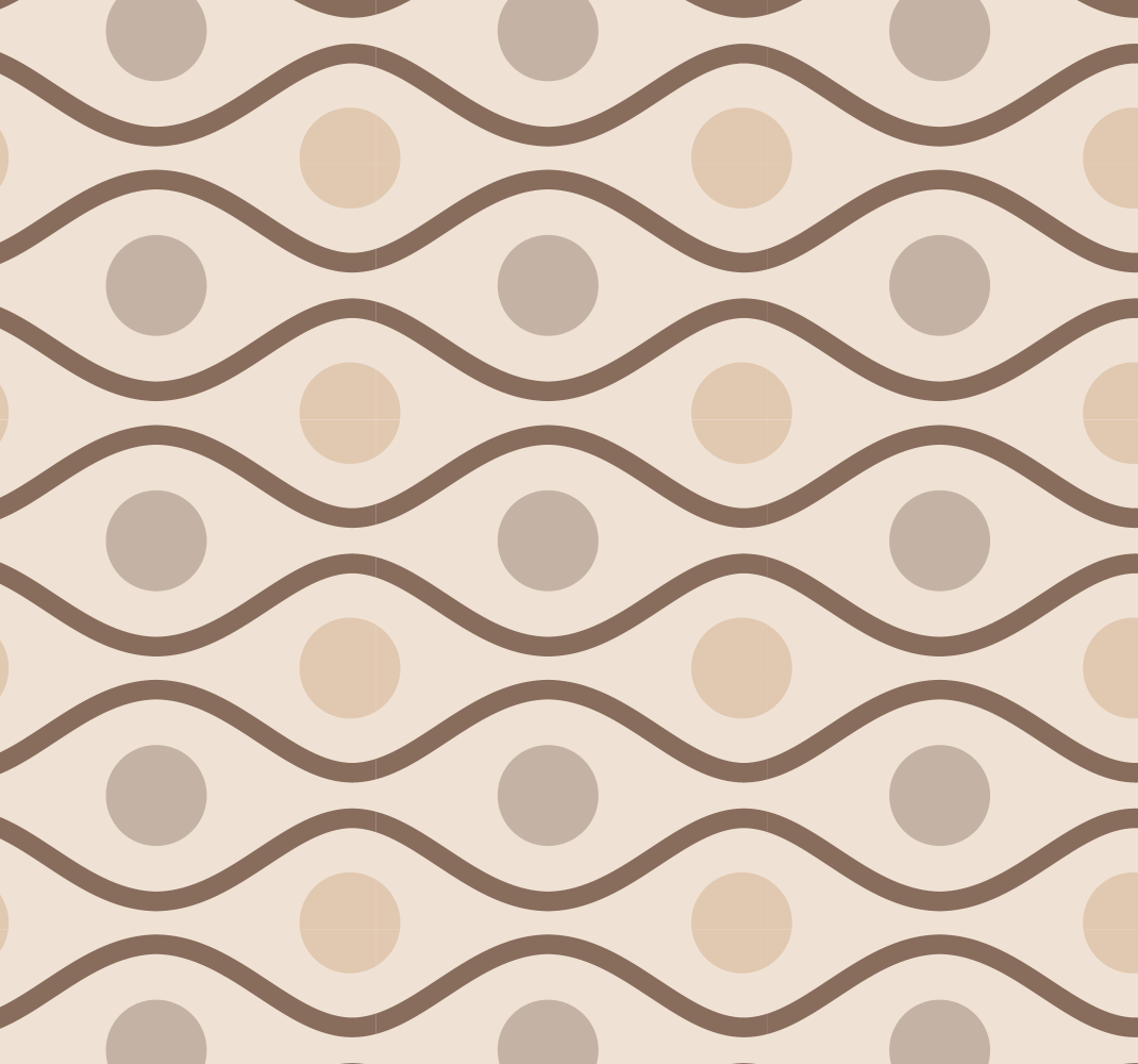 Vintage vinyl tæppe beige 70'er stil - TenStickers
