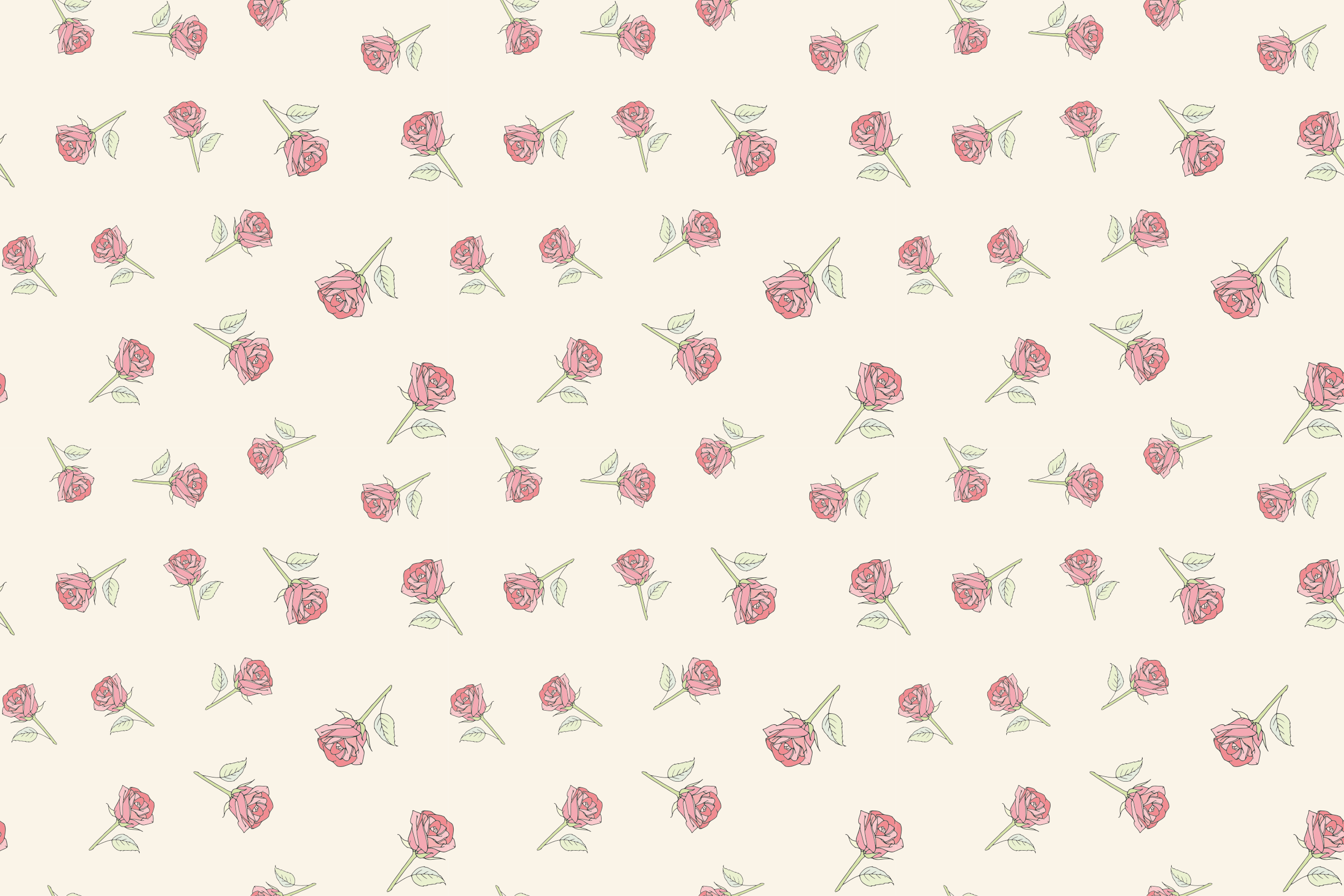 Vintage vinyl tæppe romantisk vintage rosemønster - TenStickers