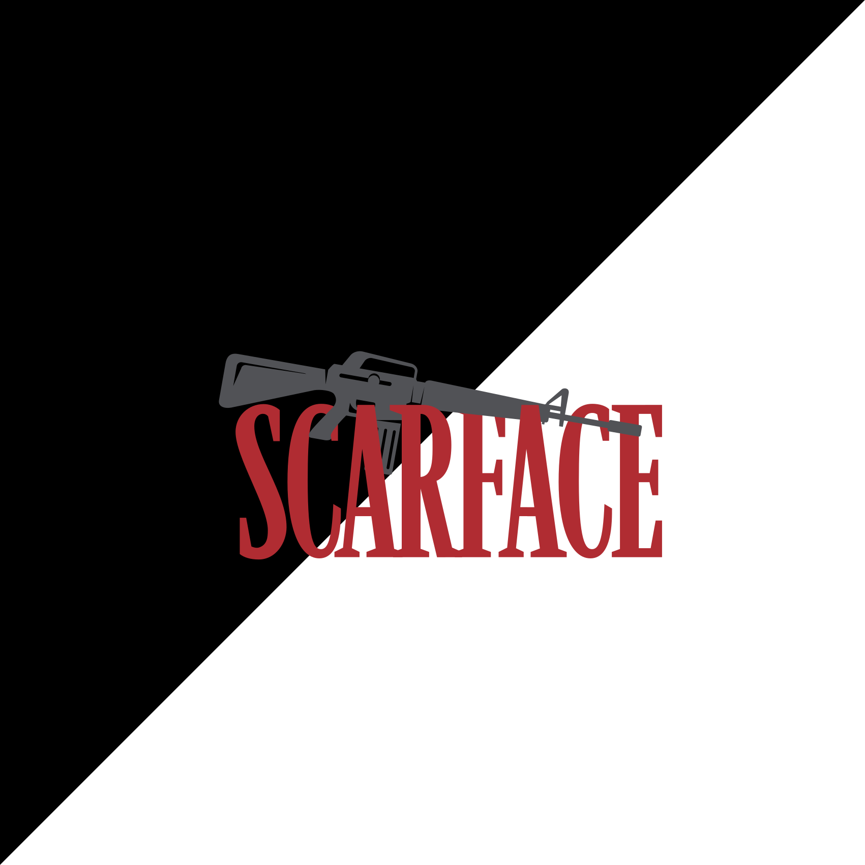 Vinyl tæppe med sætninger scarface med tekst - TenStickers