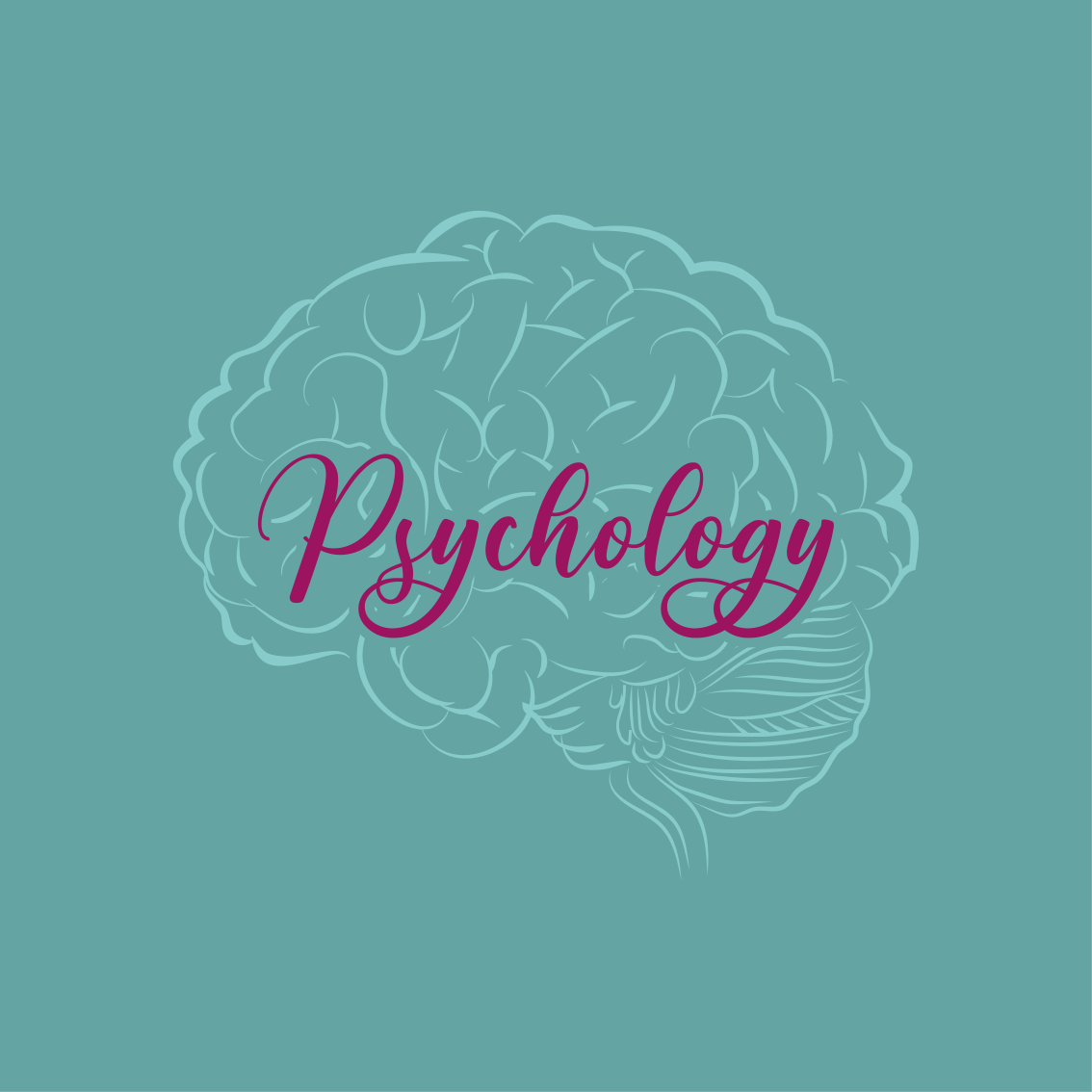 Vinyl tæppe med sætninger psychology brain - TenStickers
