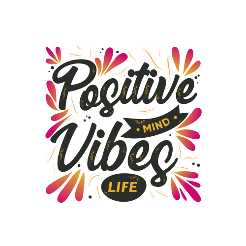 Vinyl tæppe med sætninger positivt sind positiv energi - TenStickers