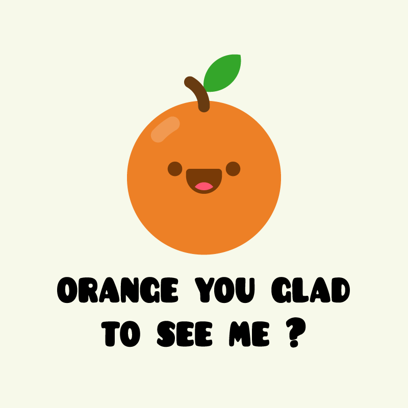 Vinyl tæppe med sjov citat i orange - TenStickers