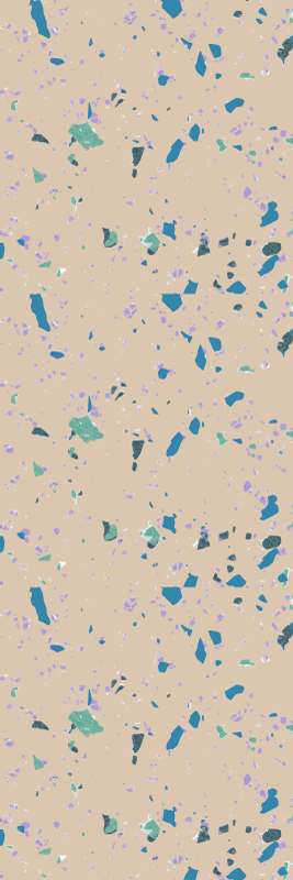 Tekstur vinyl tæppe farverig terrazzo sten - TenStickers