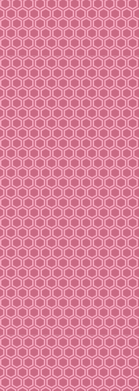 Tekstur vinyl tæppe med pink geometrisk hexagon mønster - TenStickers