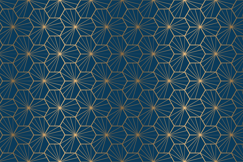 Geometriske vinyl tæppe med elegant geometrisk mønster - TenStickers