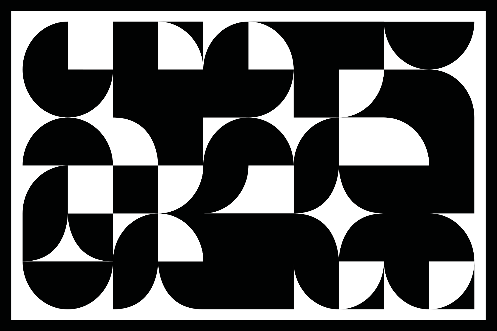 Geometriske vinyl tæppe med sort cirkel mønster - TenStickers
