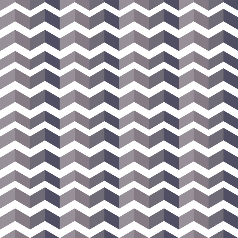 Geometriske vinyl tæppe med sort og hvid zigzag mønster - TenStickers