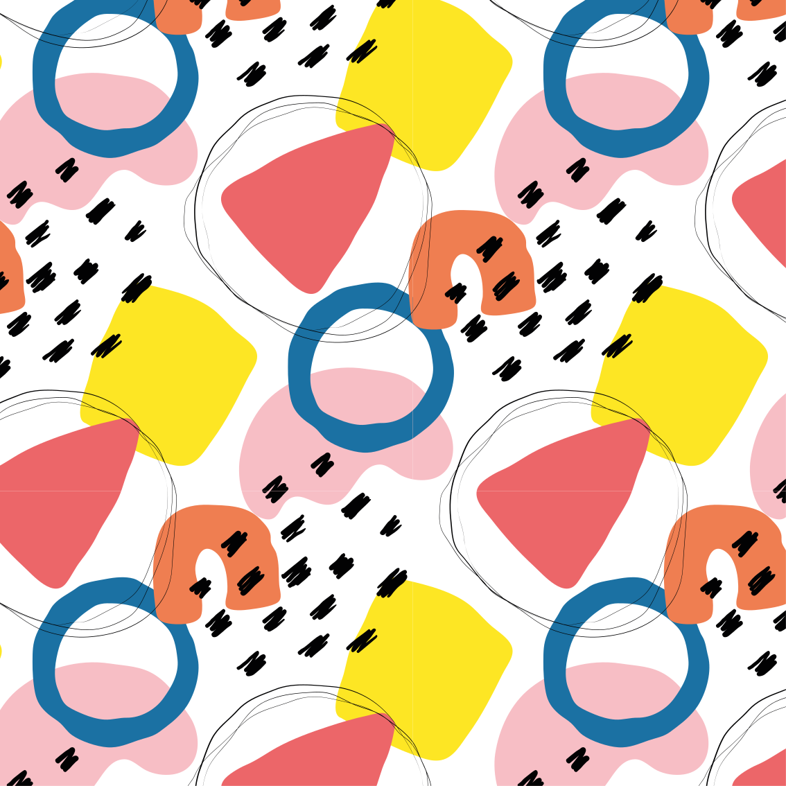 Geometriske vinyl tæppe maleri kunst geometrisk mønster - TenStickers