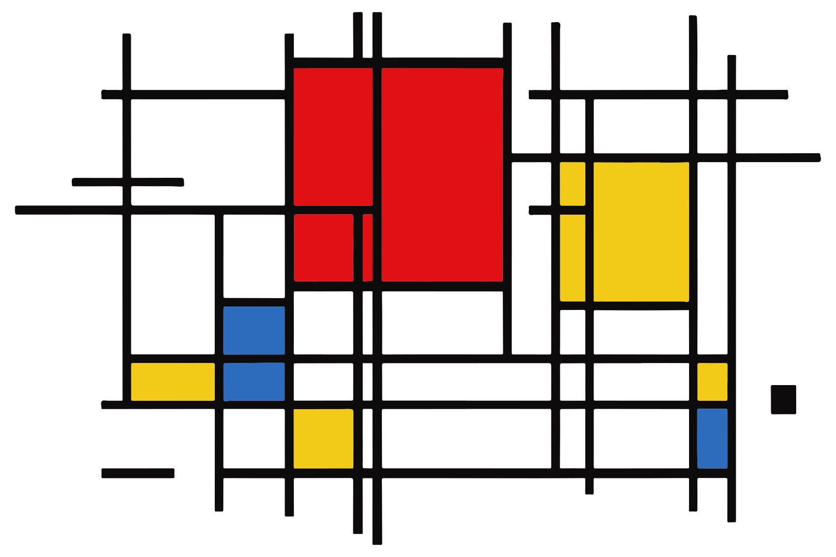 Geometriske vinyl tæppe med geometriske linjer kunst - TenStickers