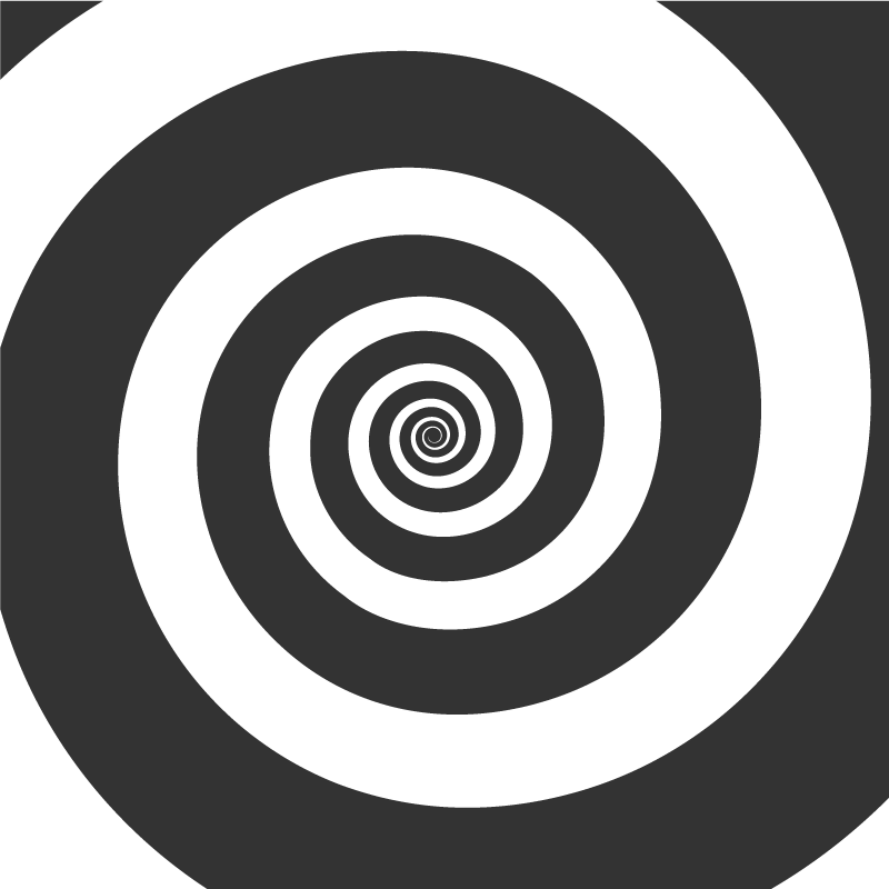 Geometriske vinyl tæppe spiralbevægelse - TenStickers