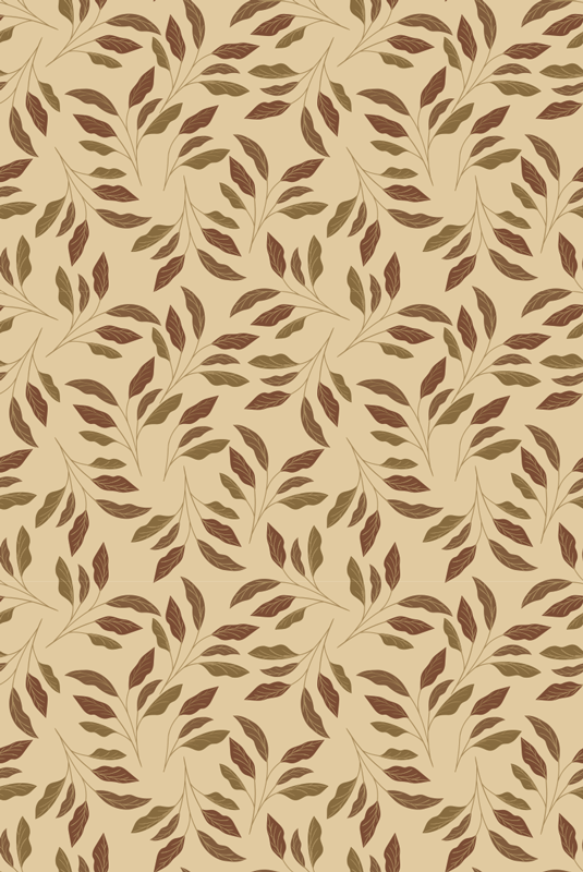 Vinyl tæppe beige bladagtig elegance - TenStickers