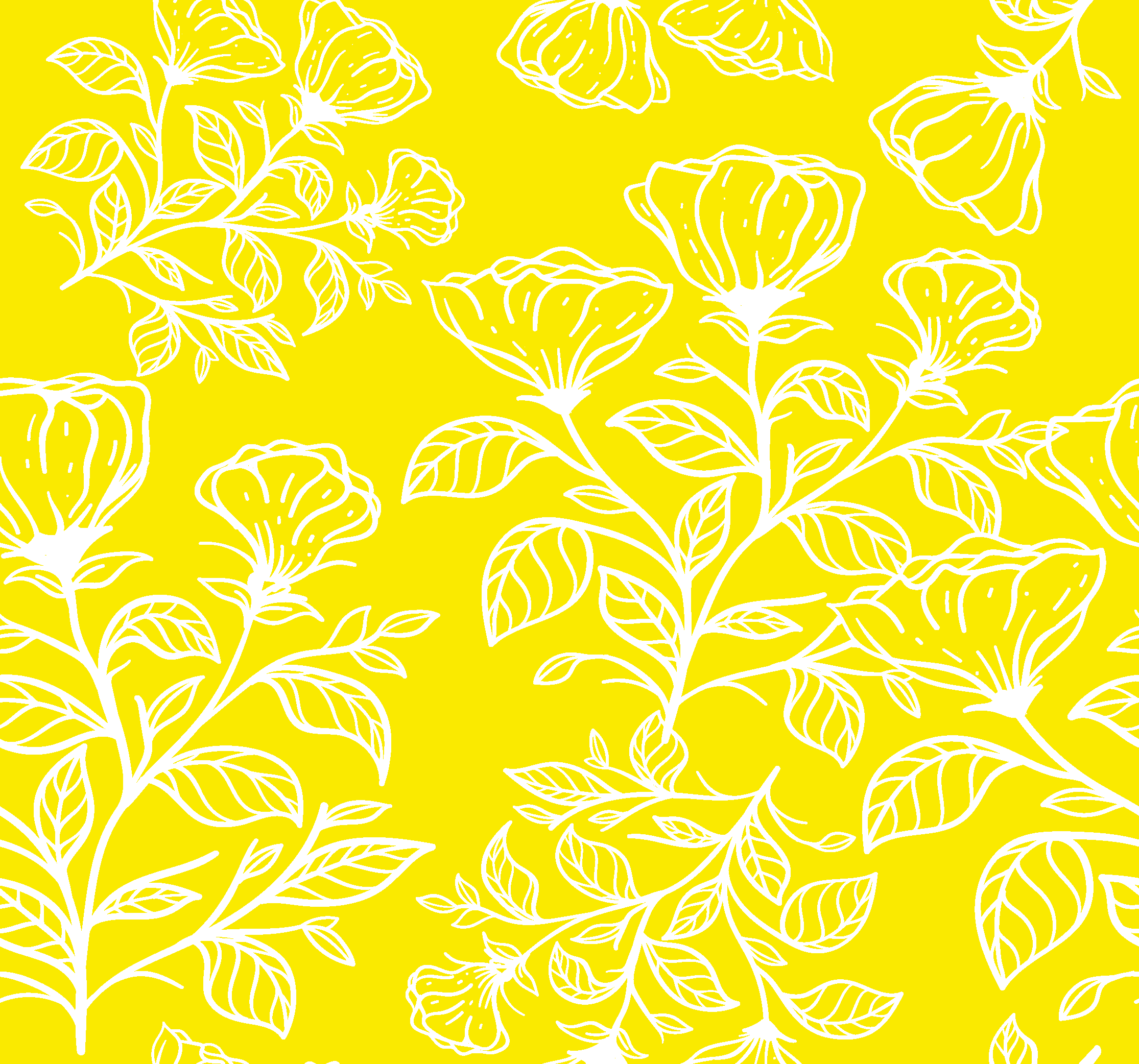 Vinyl tæppe gul blomster design mønster - TenStickers